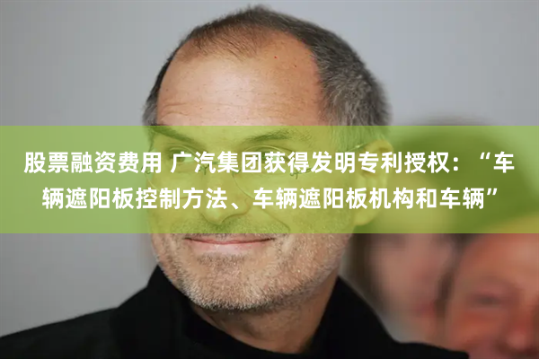 股票融资费用 广汽集团获得发明专利授权：“车辆遮阳板控制方法、车辆遮阳板机构和车辆”