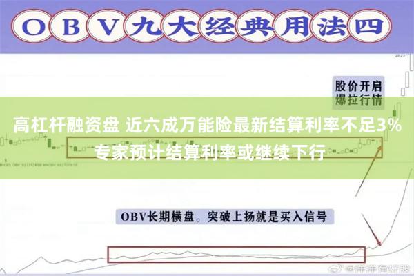 高杠杆融资盘 近六成万能险最新结算利率不足3% 专家预计结算利率或继续下行