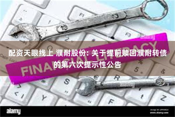 配资天眼线上 濮耐股份: 关于提前赎回濮耐转债的第六次提示性公告