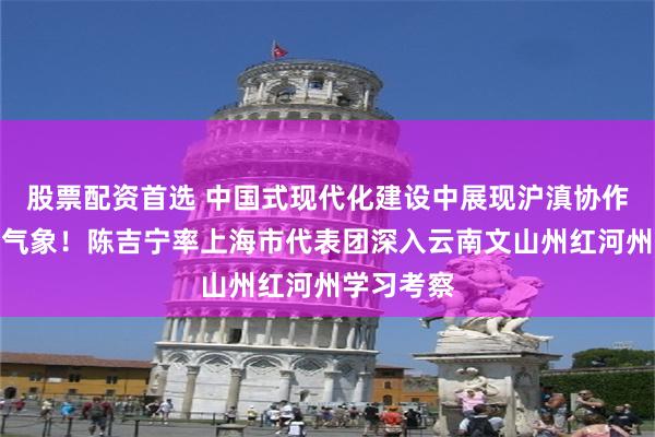股票配资首选 中国式现代化建设中展现沪滇协作新作为新气象！陈吉宁率上海市代表团深入云南文山州红河州学习考察