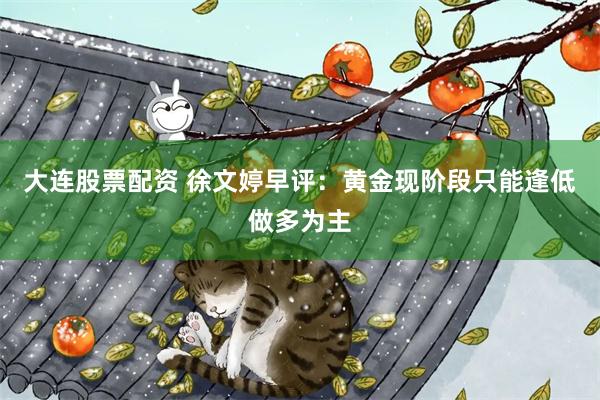 大连股票配资 徐文婷早评：黄金现阶段只能逢低做多为主