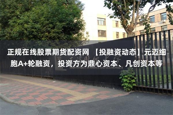 正规在线股票期货配资网 【投融资动态】元迈细胞A+轮融资，投资方为鼎心资本、凡创资本等