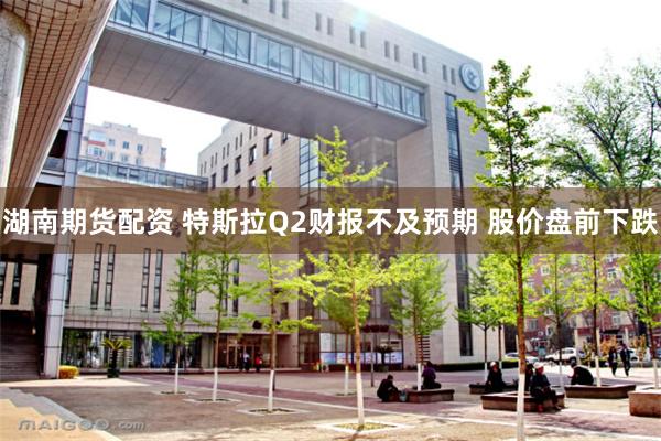 湖南期货配资 特斯拉Q2财报不及预期 股价盘前下跌