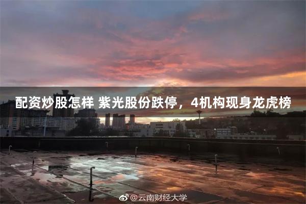配资炒股怎样 紫光股份跌停，4机构现身龙虎榜