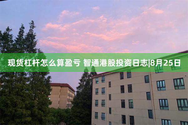 现货杠杆怎么算盈亏 智通港股投资日志|8月25日