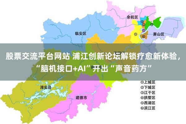 股票交流平台网站 浦江创新论坛解锁疗愈新体验，“脑机接口+AI”开出“声音药方”